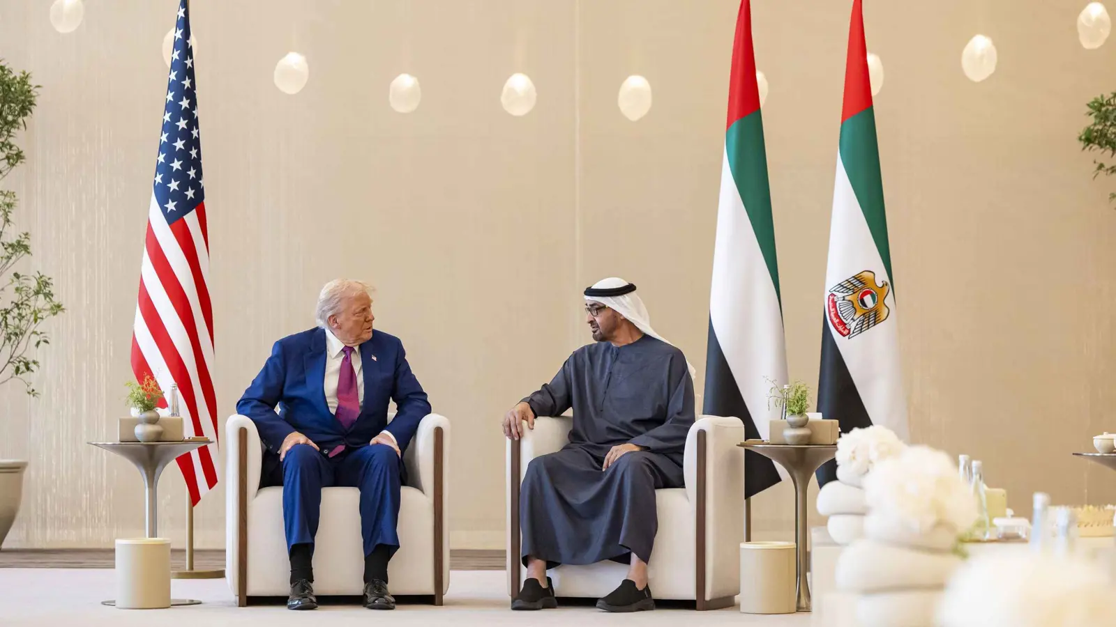 رئيس الإمارات لترامب: حريصون على مواصلة العمل مع أميركا من أجل السلام