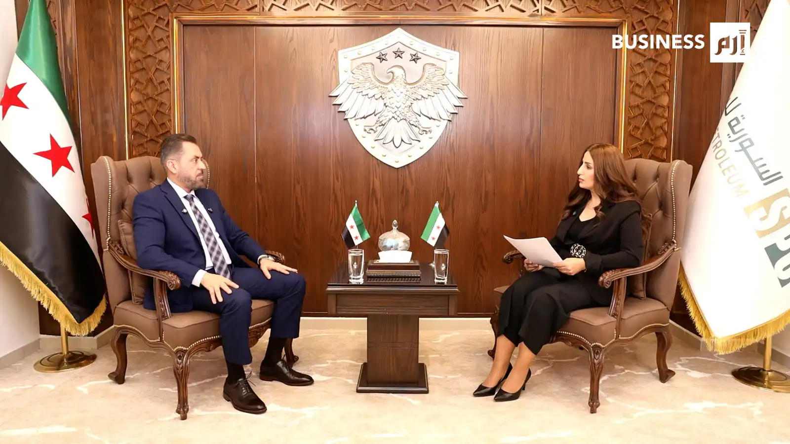 الرئيس التنفيذي للشركة السورية للبترول، يوسف قبلاوي، يتحدث إلى الزميلة لينا قنوع في مقابلة خاصة مع «إرم بزنس».