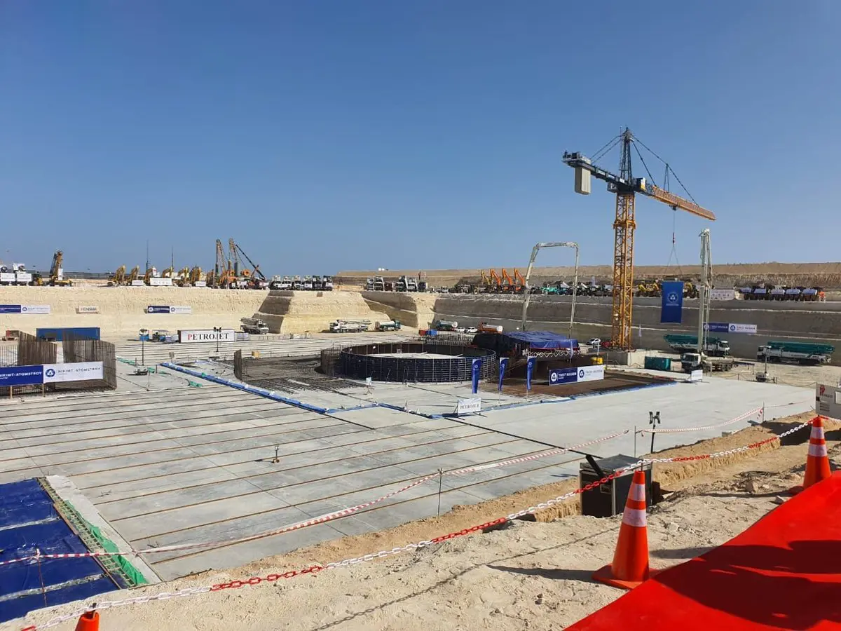 روسيا تدشن خرسانة المفاعل النووي الثاني في محطة الضبعة 