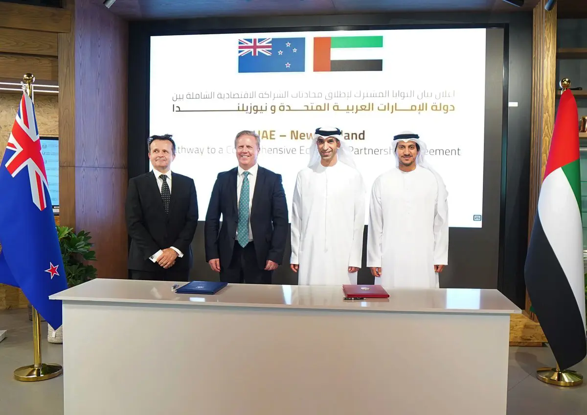 الإمارات ونيوزيلندا تطلقان مفاوضات نحو اتفاقية شراكة اقتصادية شاملة