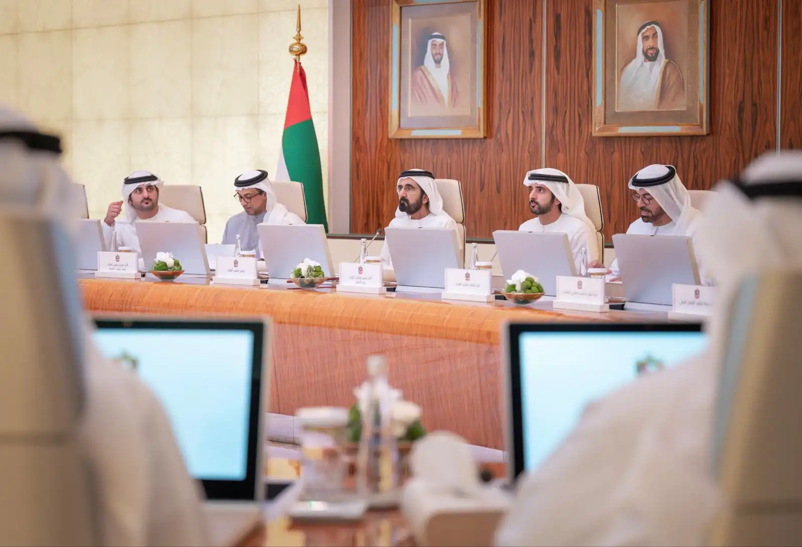 جانب من اجتماع مجلس الوزراء الإماراتي اليوم في قصر الوطن بالعاصمة أبوظبي - 27 أكتوبر 2025 