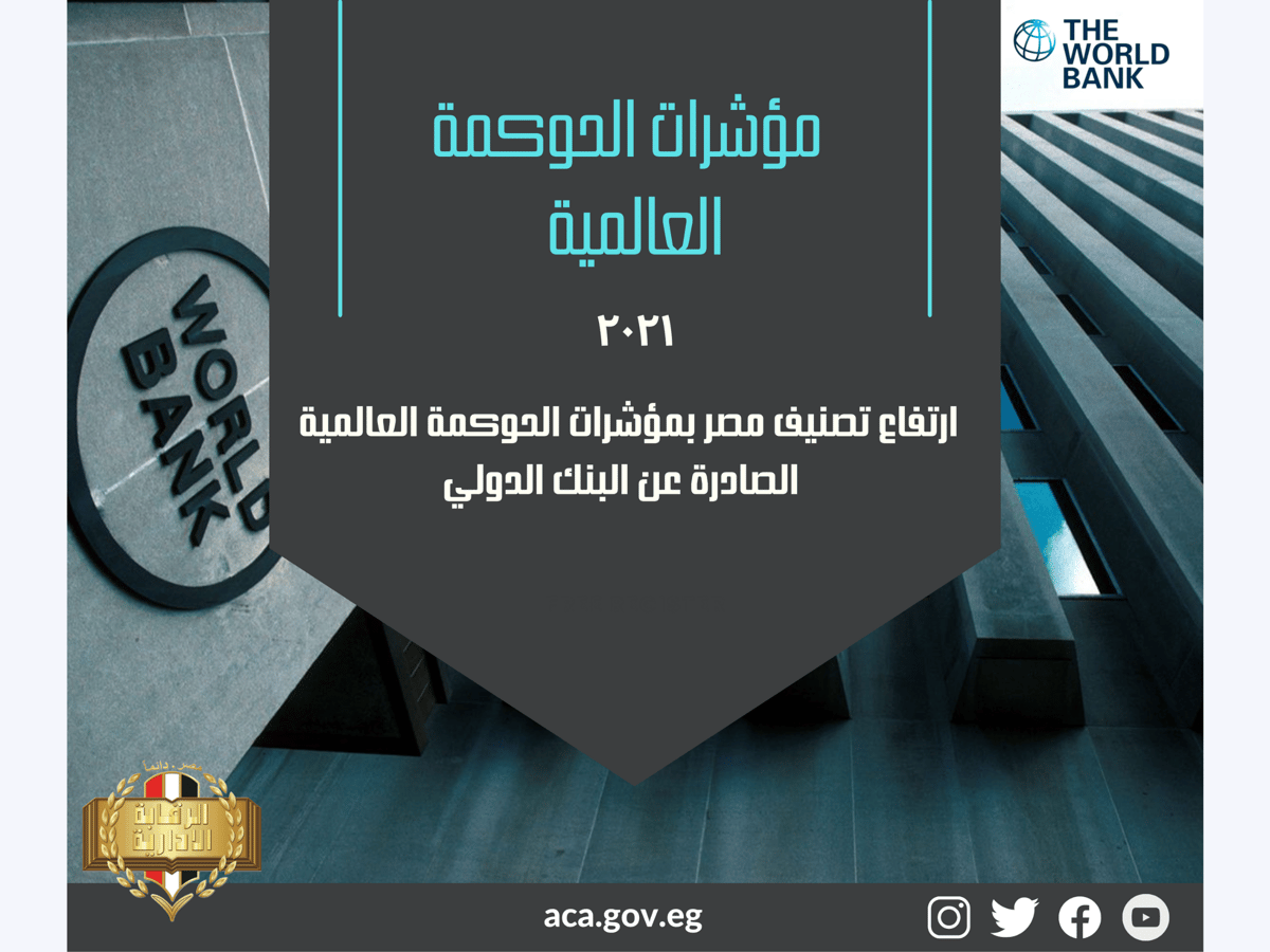 ارتفاع تصنيف مصر بمؤشرات الحوكمة العالمية الصادرة عن البنك الدولي 