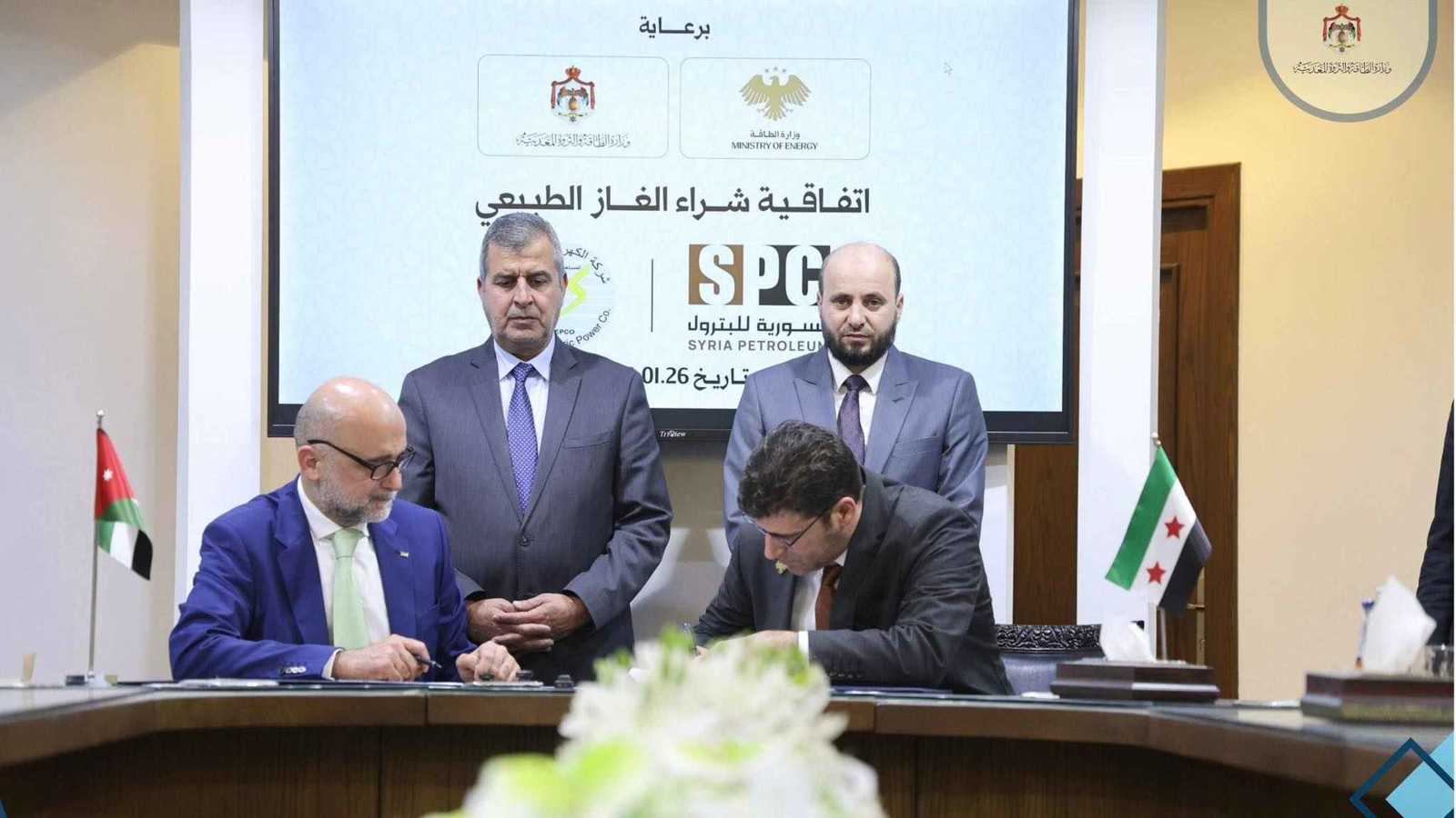 الأردن يزود سوريا بـ4 ملايين متر مكعب غاز يومياً لدعم الكهرباء 