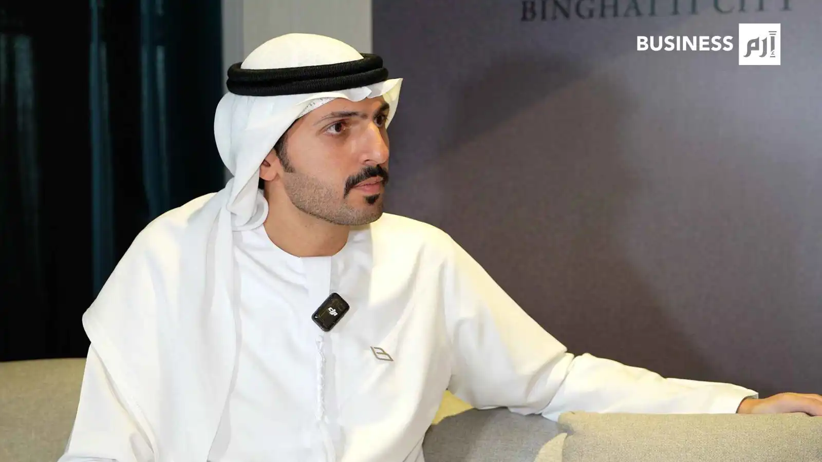 محمد حسين بن غاطي، الرئيس التنفيذي لمجموعة بن غاطي العقارية في دبي، خلال مقابلة مع إرم بزنس، بتاريخ 15 يناير 2026.