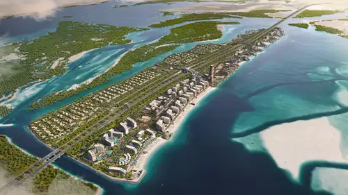تصميم لمشروع جزيرة فاهد في أبوظبي.