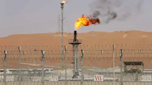 منشأة إنتاج تابعة لشركة «أرامكو السعودية» في حقل الشيبة النفطي في منطقة الربع الخالي، المملكة العربية السعودية، 22 مايو 2018. 