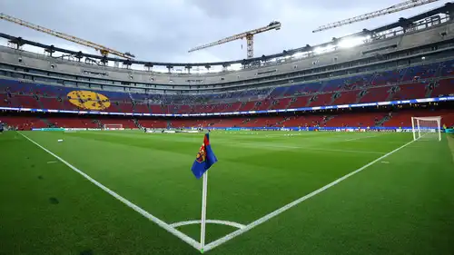 لقطة عامة من داخل ملعب «كامب نو»، قبل مبارة برشلونة ضد فينورد في دوري أبطال أوروبا، برشلونة، إسبانيا، يوم 9 سبتمبر 2026.