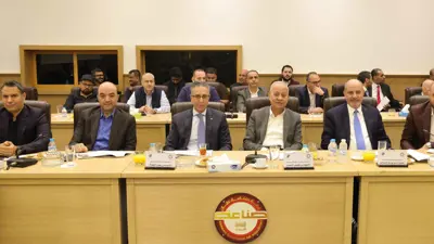  جانب من لقاء وزير الصناعة والتجارة والتموين الأردنية، يعرب القضاة، مع الفعاليات الصناعية في الأردن اليوم 6 أبريل 2025