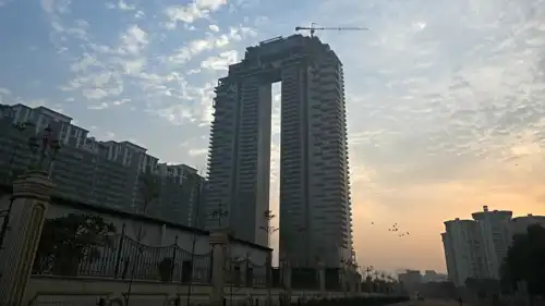برج ترامب قيد الإنشاء في غُرغَرام، الهند، 13 مارس 2025.