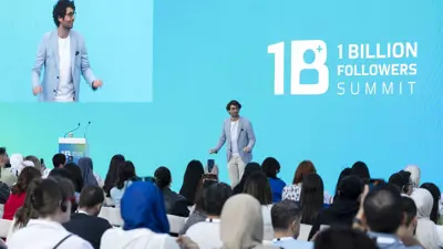 جانب من فعاليات قمة المليار متابع 2025 في دبي، الإمارات العربية المتحدة، في 13 يناير 2025.