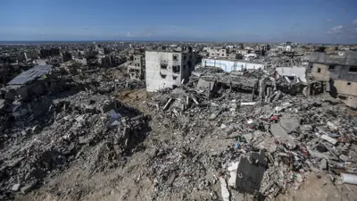 التكلفة الباهظة للحرب.. صورة للدمار في خان يونس بقطاع غزة، تعود إلى يوم 9 أبريل 2024.