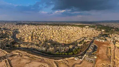 منظر جوي لمدينة عمّان - الأردن يوم 6 فبراير 2022