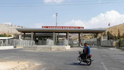 معبر جيلوة غوزو الحدودي في محافظة هاتاي (الجنوب)، تركيا.