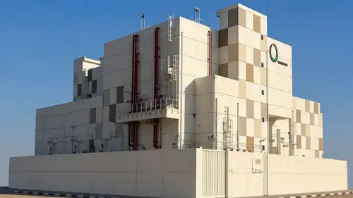 محطة نقل كهرباء رئيسية تابعة لهيئة كهرباء ومياه دبي.
