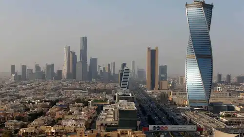 منظر عام لجانب من العاصمة السعودية الرياض، 18 ديسمبر 2017.