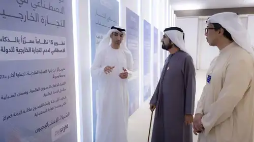 الشيخ محمد بن راشد يشهد إطلاق البرنامج الوطني الإمارات مركز عالمي للتجارة بتاريخ 20 نوفمبر 2025