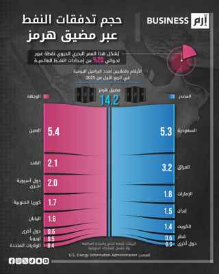 تدفقات النفط عبر مضيق هرمز.. شريان الطاقة في العالم