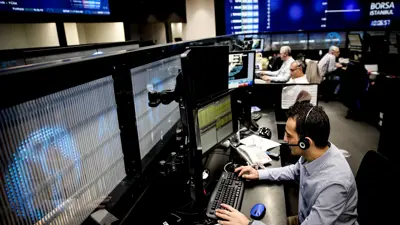 جانب من بورصة إسطنبول في تركيا، يوم 1 يناير 2019.