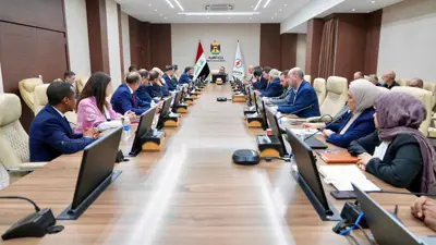 وزير الكهرباء العراقي،زياد علي فاضل، يترأس اجتماعًا لمناقشة العروض المقدمة للوزارة لإنشاء شبكات كهربائية جديدة، 8 مايو 2025