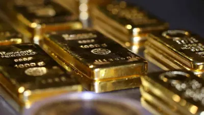 سبائك داخل غرفة صناديق الأمانات بدار الذهب «برو أوروم» في مدينة ميونيخ الألمانية يوم 14 أغسطس 2019.