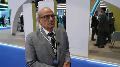 عبيدلي العبيدلي رئيس الاتحاد العربي لتقنية المعلومات على هامش قمة AIM للاستثمار في أبوظبي 2025