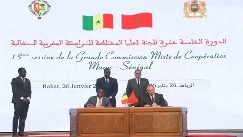 صورة تذكارية خلال الدورة الـ15 للجنة العليا المختلطة للشراكة المغربية السنغالية