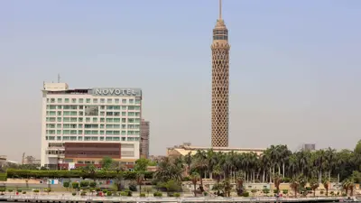 برج القاهرة المطل على نهر النيل في العاصمة المصرية يوم 16 مايو 2024.