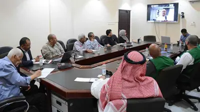 من ندوة حول أهمية تحلية المياه في عدن والمناطق الساحلية لمواجة أزمة مياه الشرب، عدن، اليمن، يوم 20 فبراير 2025.