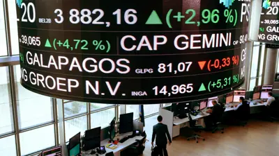 المقر الرئيسي لبورصة يورونكست الأوروبية في منطقة لا ديفانس، في العاصمة الفرنسية باريس، يوم 24 أبريل 2017