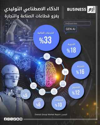الخدمات المالية أكثر القطاعات استفادة من الذكاء الاصطناعي التوليدي