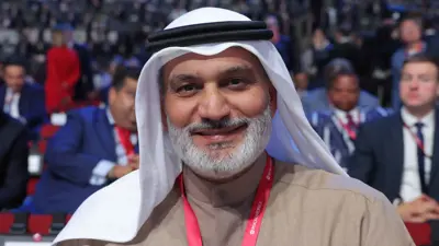 الأمين العام لمنظمة أوبك هيثم الغيص خلال حضوره جلسة عامة في المنتدى الاقتصادي الدولي بسانت بطرسبرغ، روسيا، في 7 يونيو 2024
