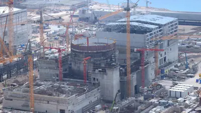 موقع بناء محطة أكويو للطاقة النووية، بمنطقة جولنار بمرسين، تركيا، يوم 5 مارس 2024.