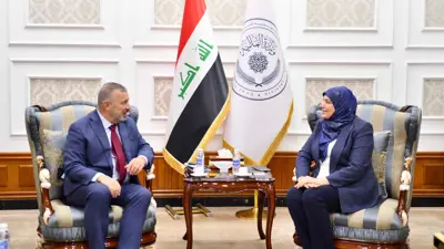 لقاء وزيرة المالية العراقية مع ممثل البنك الدولي في العراق، 3 ديسمبر 2024