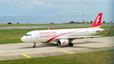 طائرة «بوينغ 737» تابعة لشركة «العربية للطيران» تستعد للإقلاع من مطار مدينة طرابزون التركية يوم 27 يوليو 2019.