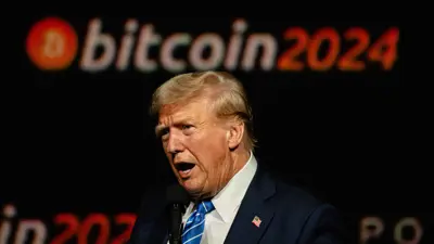 الرئيس الأميركي دونالد ترامب في مؤتمر بيتكوين 2024 في ناشفيل - تينيسي - الولايات المتحدة يوم 27 يوليو 2024