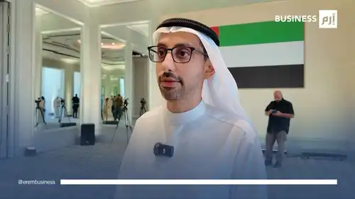 عبدالعزيز الشامسي مساعد المدير العام لغرفة تجارة وصناعة الشارقة متحدثاً لـ«إرم بزنس» على هامش الملتقى الاقتصادي اللبناني الإماراتي في بيروت يوم 26 أغسطس 2026
