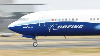 طائرة «بوينغ 737 ماكس» في معرض «فارنبورو» الدولي للطيران في بريطانيا، بتاريخ 20 يوليو 2022.