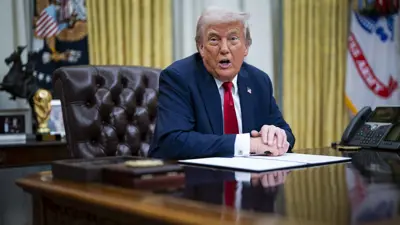 الرئيس الأميركي دونالد ترامب في المكتب البيضاوي بالبيت الأبيض، واشنطن العاصمة، 31 مارس 2025.