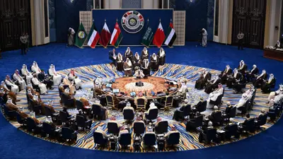 جانب من قمة مجلس التعاون الخليجي الـ45 في قصر بيان بمدينة الكويت يوم 1 ديسمبر 2024.